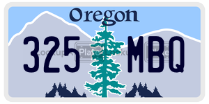 325MBQ  license plate in OR