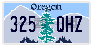 325QHZ  license plate in OR