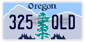 325QLD  license plate in OR