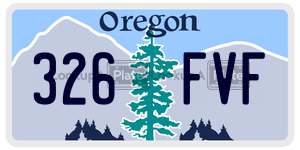 326FVF  license plate in OR