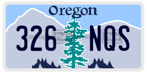 326NQS  license plate in OR