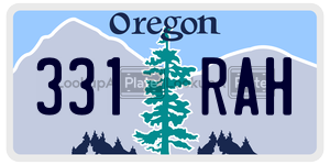 331RAH  license plate in OR