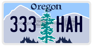 333HAH  license plate in OR