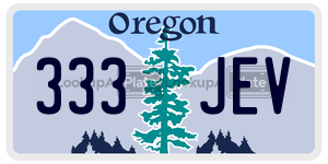 333JEV  license plate in OR