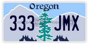 333JMX license plate in Oregon