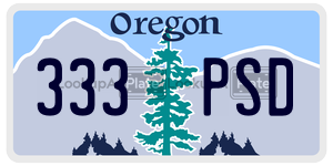 333PSD  license plate in OR