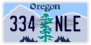334NLE license plate in Oregon