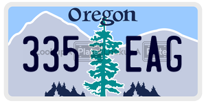 335EAG license plate in Oregon