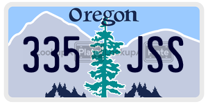 335JSS license plate in Oregon