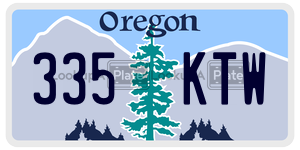 335KTW  license plate in OR