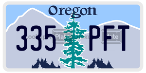 335PFT  license plate in OR