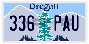336PAU  license plate in OR