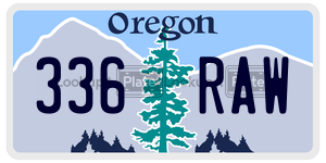 336RAW  license plate in OR