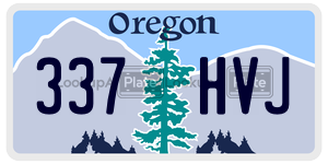 337HVJ  license plate in OR