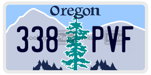 338PVF license plate in Oregon