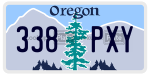 338PXY  license plate in OR