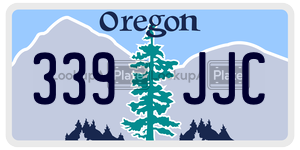 339JJC  license plate in OR