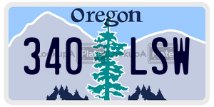 340LSW  license plate in OR