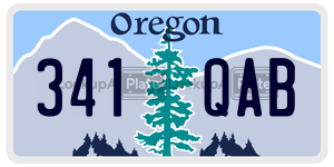 341QAB  license plate in OR