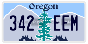 342EEM  license plate in OR