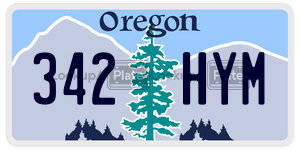 342HYM  license plate in OR