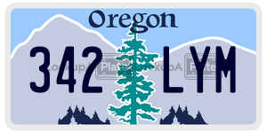 342LYM  license plate in OR