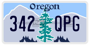 342QPG  license plate in OR