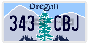 343CBJ  license plate in OR