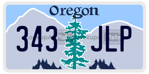 343JLP license plate in Oregon