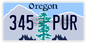 345PUR  license plate in OR