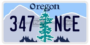 347NCE  license plate in OR