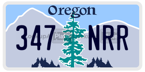 347NRR  license plate in OR