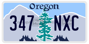 347NXC  license plate in OR