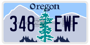 348EWF  license plate in OR
