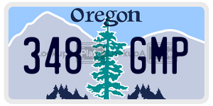 348GMP  license plate in OR
