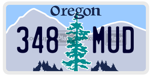 348MUD  license plate in OR
