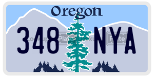 348NYA  license plate in OR