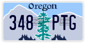 348PTG license plate in Oregon