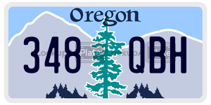 348QBH  license plate in OR