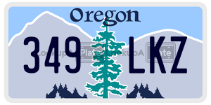 349LKZ  license plate in OR