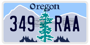 349RAA  license plate in OR