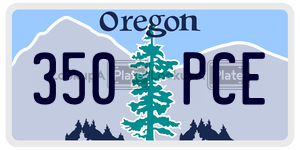 350PCE  license plate in OR