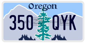 350QYK  license plate in OR