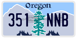 351NNB  license plate in OR