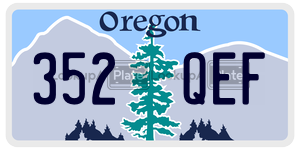 352QEF  license plate in OR