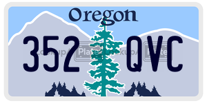 352QVC  license plate in OR