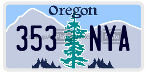 353NYA  license plate in OR