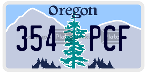 354PCF  license plate in OR