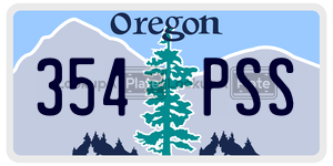 354PSS  license plate in OR