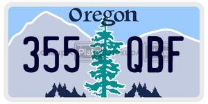 355QBF  license plate in OR